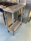 Two Stainless Steel Top Benches, approx. 300mm wid