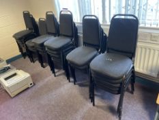 29 Fabric Upholstered Steel Framed Stand Chairs (R