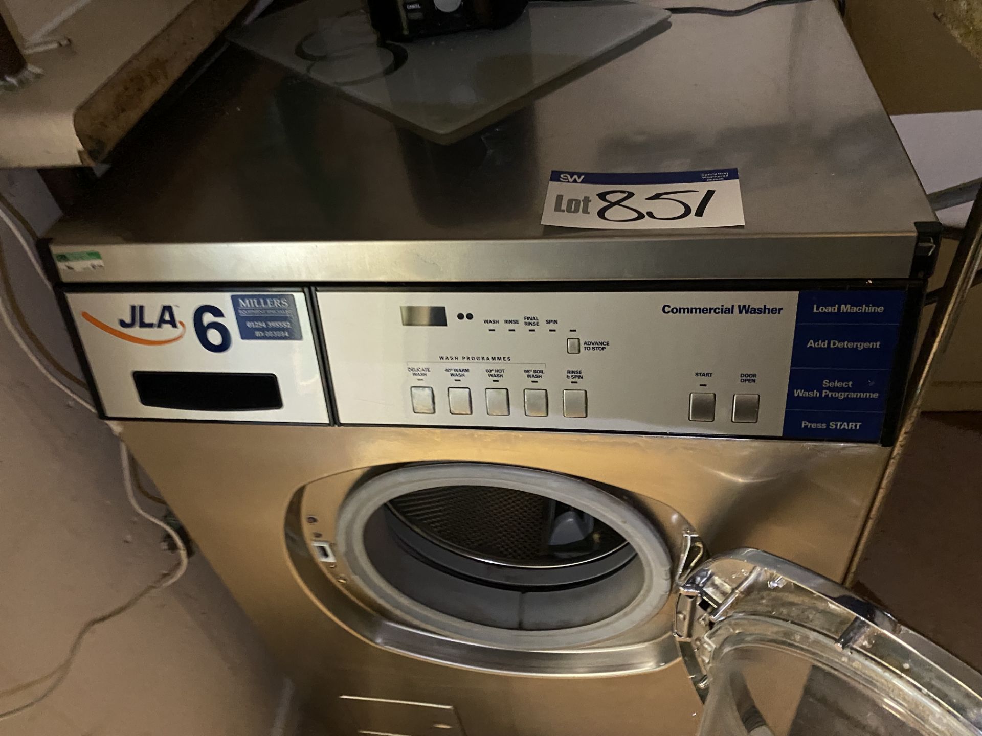 JLA 6 Commercial Washing Machine (Cleaning Room) - Image 2 of 2