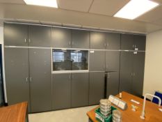 S*B UK Ltd Fitted Wall Cupboards, approx. 4.8m lon