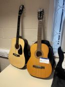 Two Acoustic Guitars (strings missing) (Room 604)