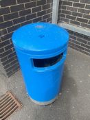 Four Blue Plastic Litter Bins (Yard)