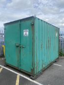 Steel Cargo Container, approx. 3.6m long, with res