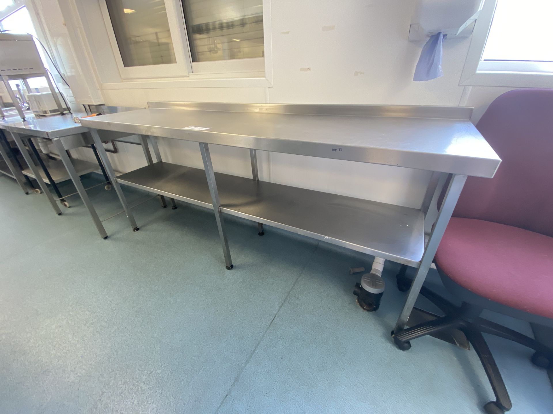 Stainless Steel Top Bench, approx. 2.17m wide fitt - Image 2 of 2