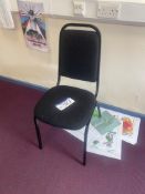 13 Fabric Upholstered Steel Framed Chairs (Room 11