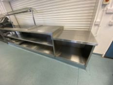 Stainless Steel Top Service Counter, approx. 3.8m
