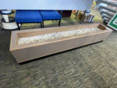 Timber Planter, approx. 2.1m x 400mm (Library)