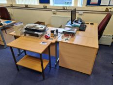 Cantilever Framed Desks, with multi-drawer ped