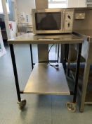 Stainless Steel Top Trolley/ Bench, 840mm x 660mm