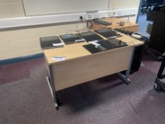 Cantilever Framed Desk & Double Door Cabinet (Room