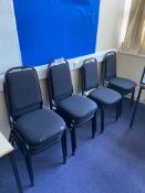 21 Steel Framed Stand Chairs & Fabric Upholstered