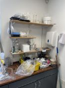Residual Contents of Benchtop & Racking (Room 909)