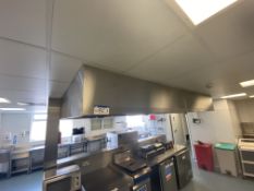 Stainless Steel Fume Extraction Hood, approx. 3.5m