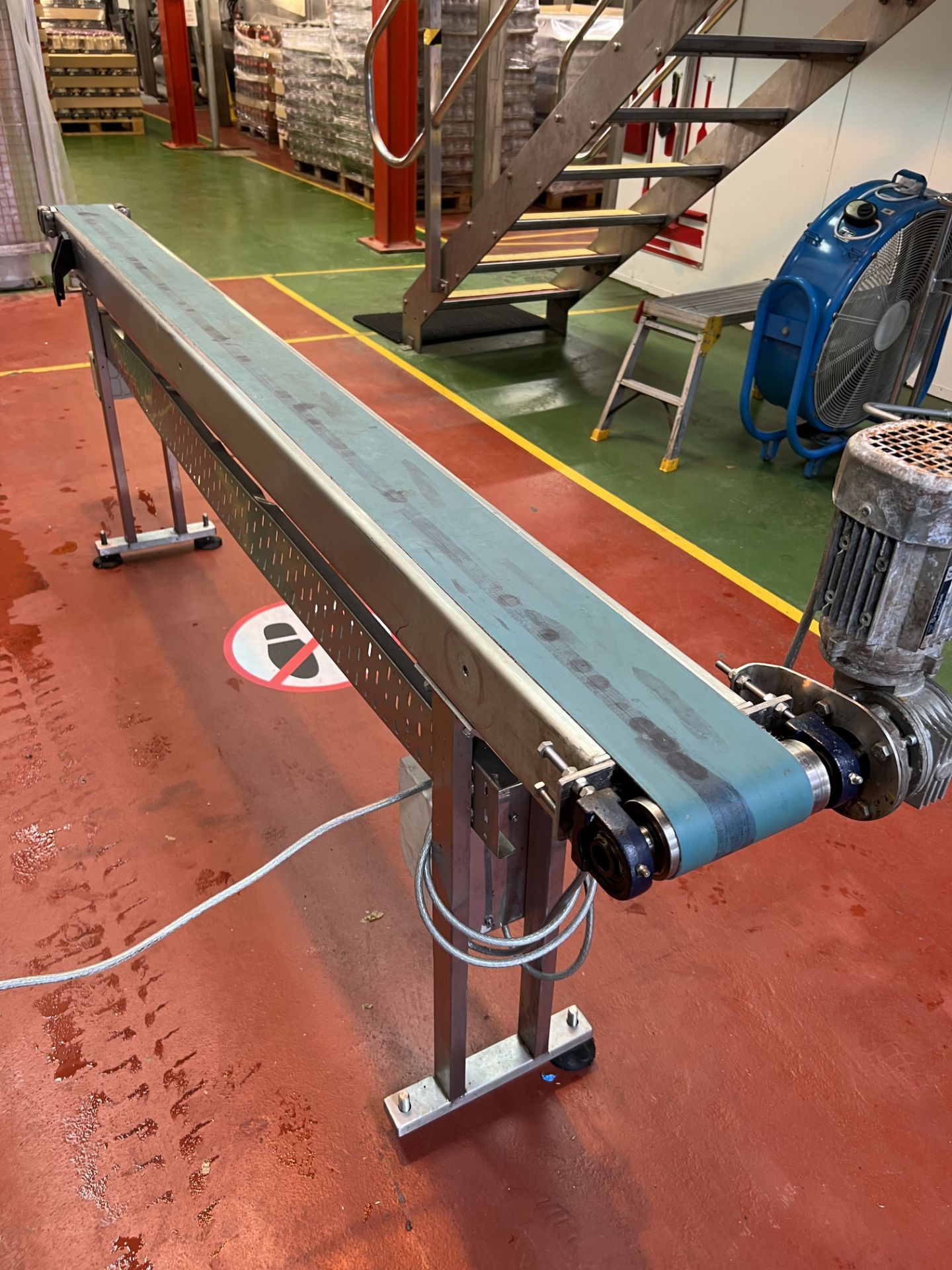 Stainless Steel Framed Belt Conveyor, with fitted - Image 2 of 2