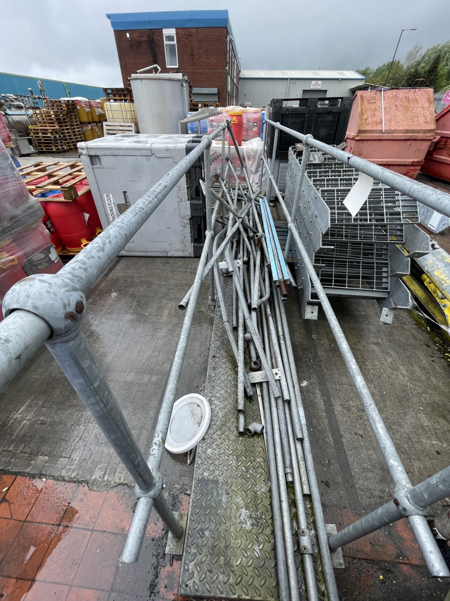 Galvanised Steel Walkway, with fitted safety barri - Image 3 of 4