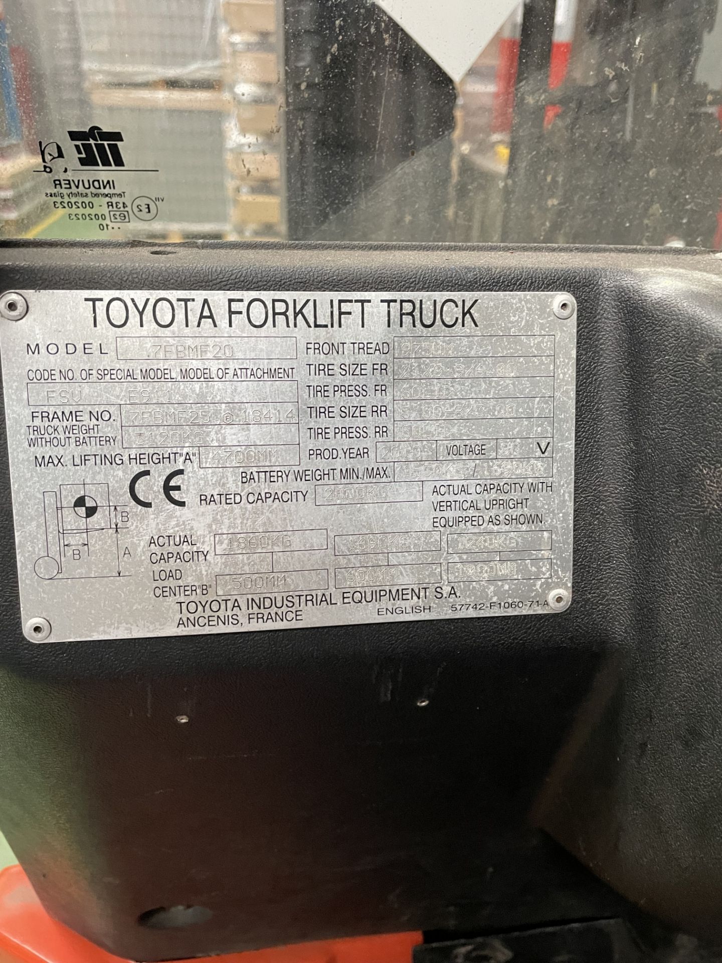 Toyota 7FBMF20 2000kg Cap Electric Fork Lift Truck - Image 11 of 20