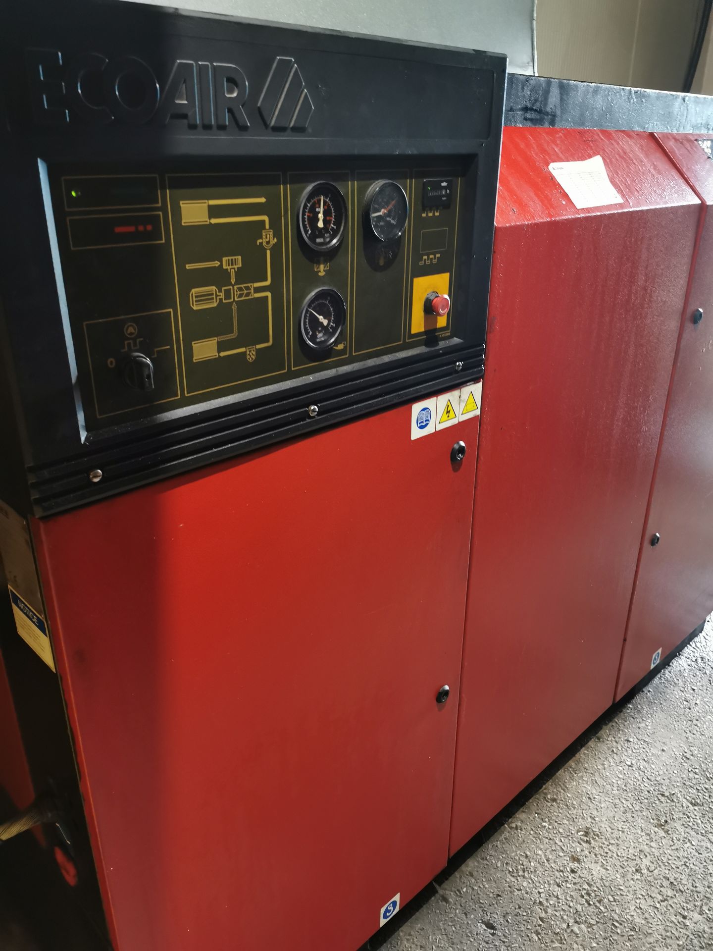 EcoAir Package Air Compressor, indicated hours 46,
