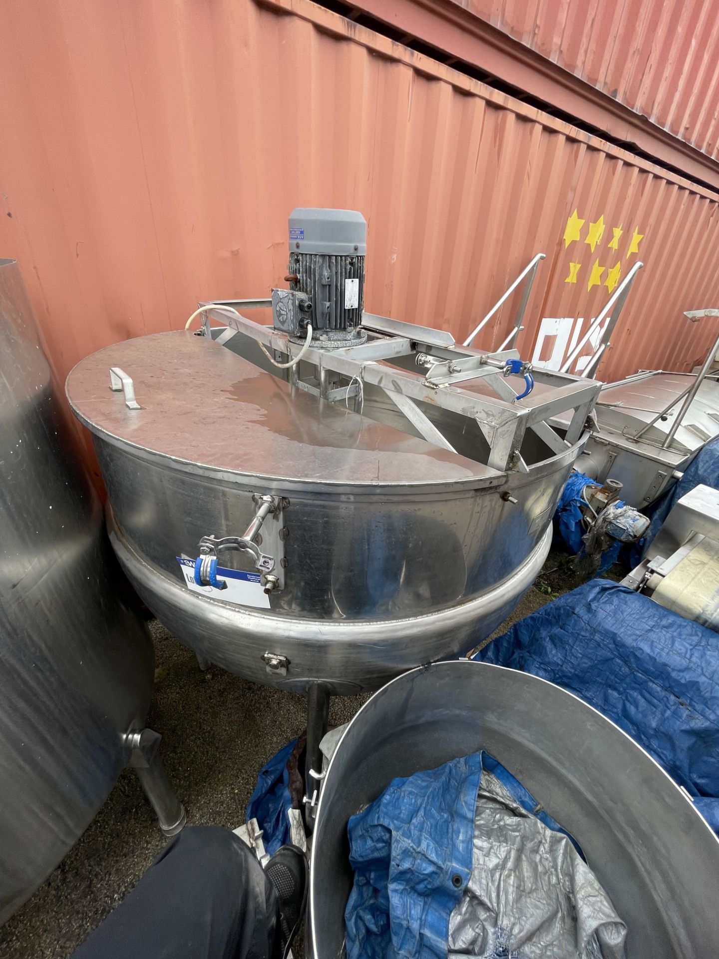 1000L JACKETED STAINLESS STEEL MIXING VESSEL, with - Image 6 of 6