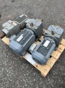 Three Assorted SEW Electric Motors, with gearboxes