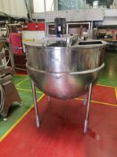 1000L JACKETED STAINLESS STEEL MIXING VESSEL, with