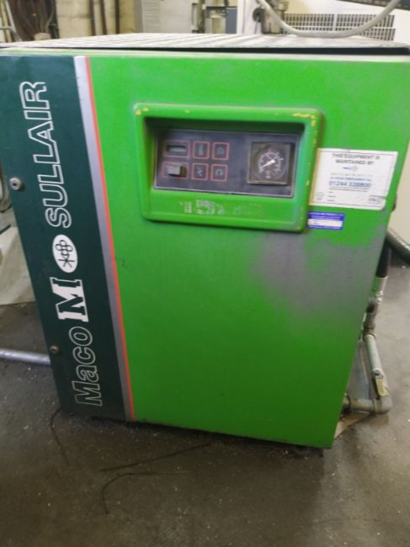 Maco M Sullair Screw Air Compressor, loading free of charge - yes, lot located at Unicorn Road Site,