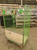 Five Wire Mesh Steel Warehouse Picking Trolleys, loading free of charge - yes, lot located at