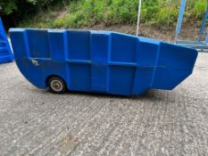 Easy Mobile Plastic Oil Storage Tank, approx. 0.75m long x 0.63m wide x 1.6m high, loading free of