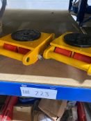 Two x Six tonne Swivel Skates, Mobile Trolley Tote Bin Stand, loading free of charge - yes, lot