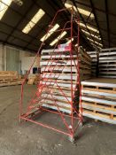 Slingsby Nine Rise Steel Warehouse Stepladder, loading free of charge - yes, lot located at