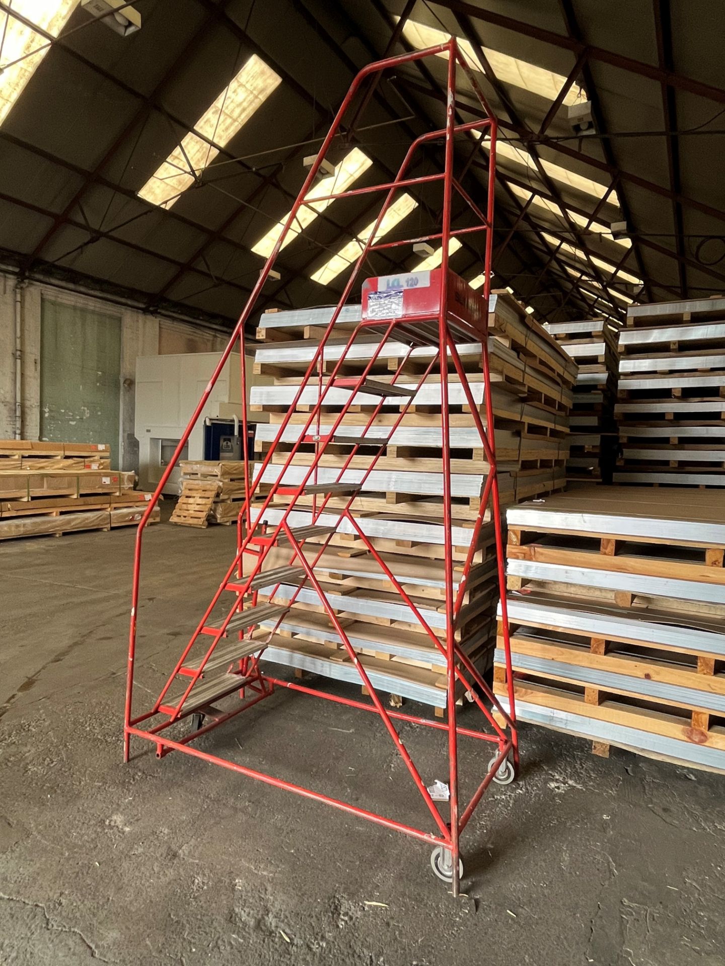 Slingsby Nine Rise Steel Warehouse Stepladder, loading free of charge - yes, lot located at