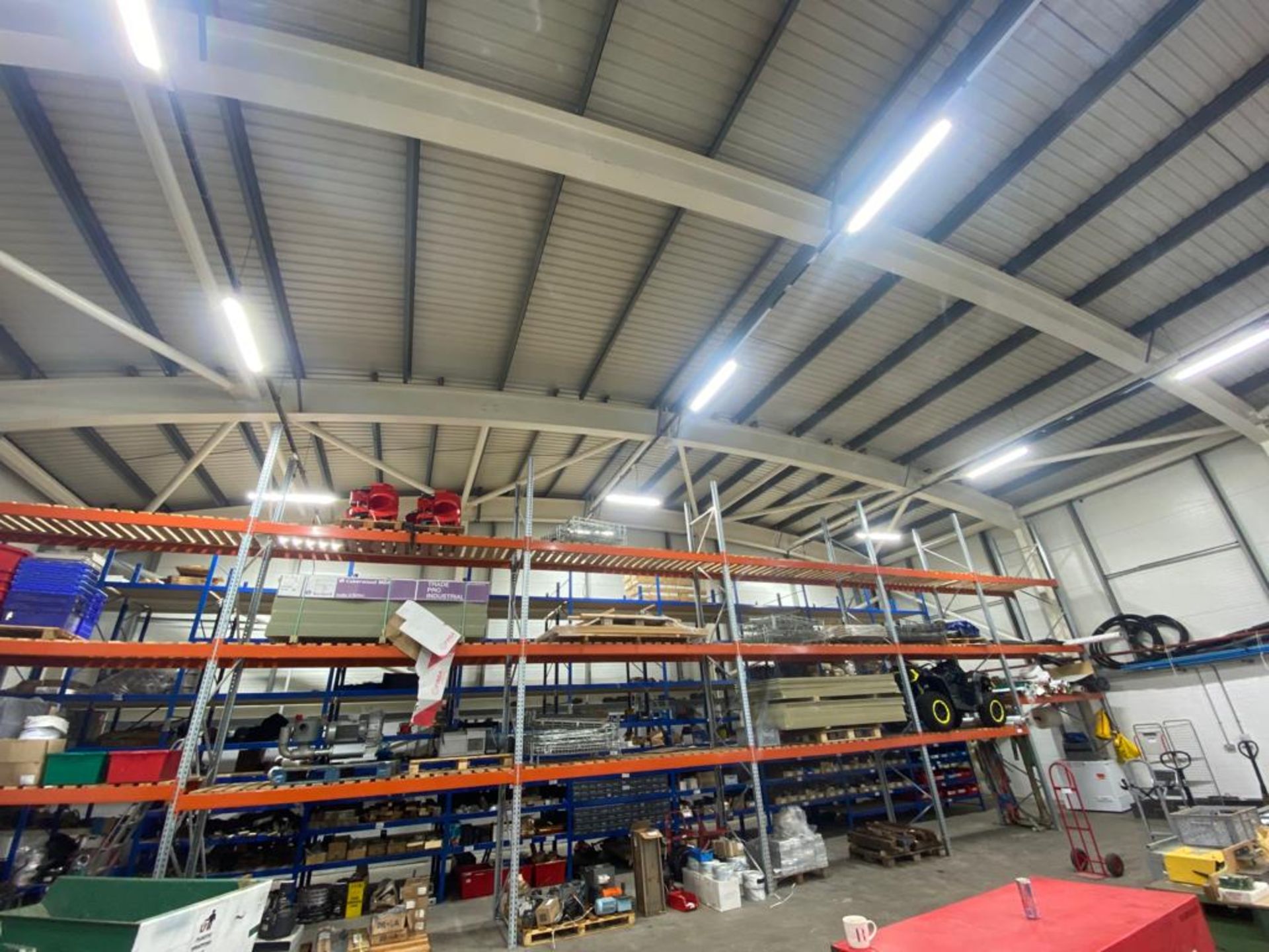 Link 51 Six Bays Pallet Racking, approx. 3.3m long, with decks (contents excluded), (forklift driver - Image 2 of 3