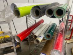 Rolls of sign vinyl including reflective vinyl loading free of charge - yes, lot located at Ludom