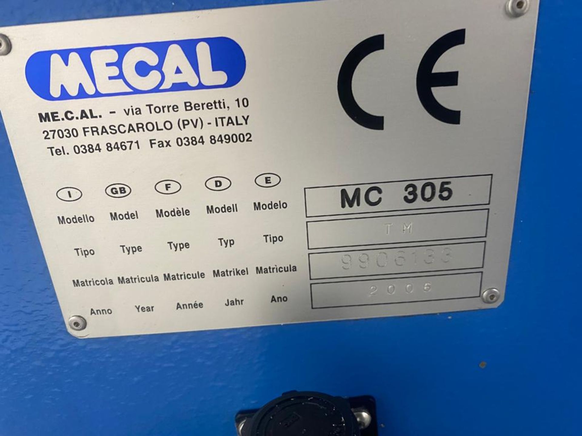 Mecal MC 305 Fat FOUR AXIS CNC ALUMINIUM PROFILE MACHINE CENTRE, serial no. 9906133, year of - Image 8 of 15