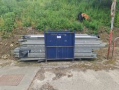 Quantity of Galvanised Steel Bracket Lengths, with steel post pallet, loading free of charge -