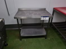 Stainless Steel Preperation Table, Approx. 1m x 0.7m x 0.9m