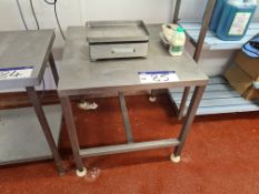 Stainless Steel Preparation Table, Approx. 0.8m x 0.8m x 0.8m