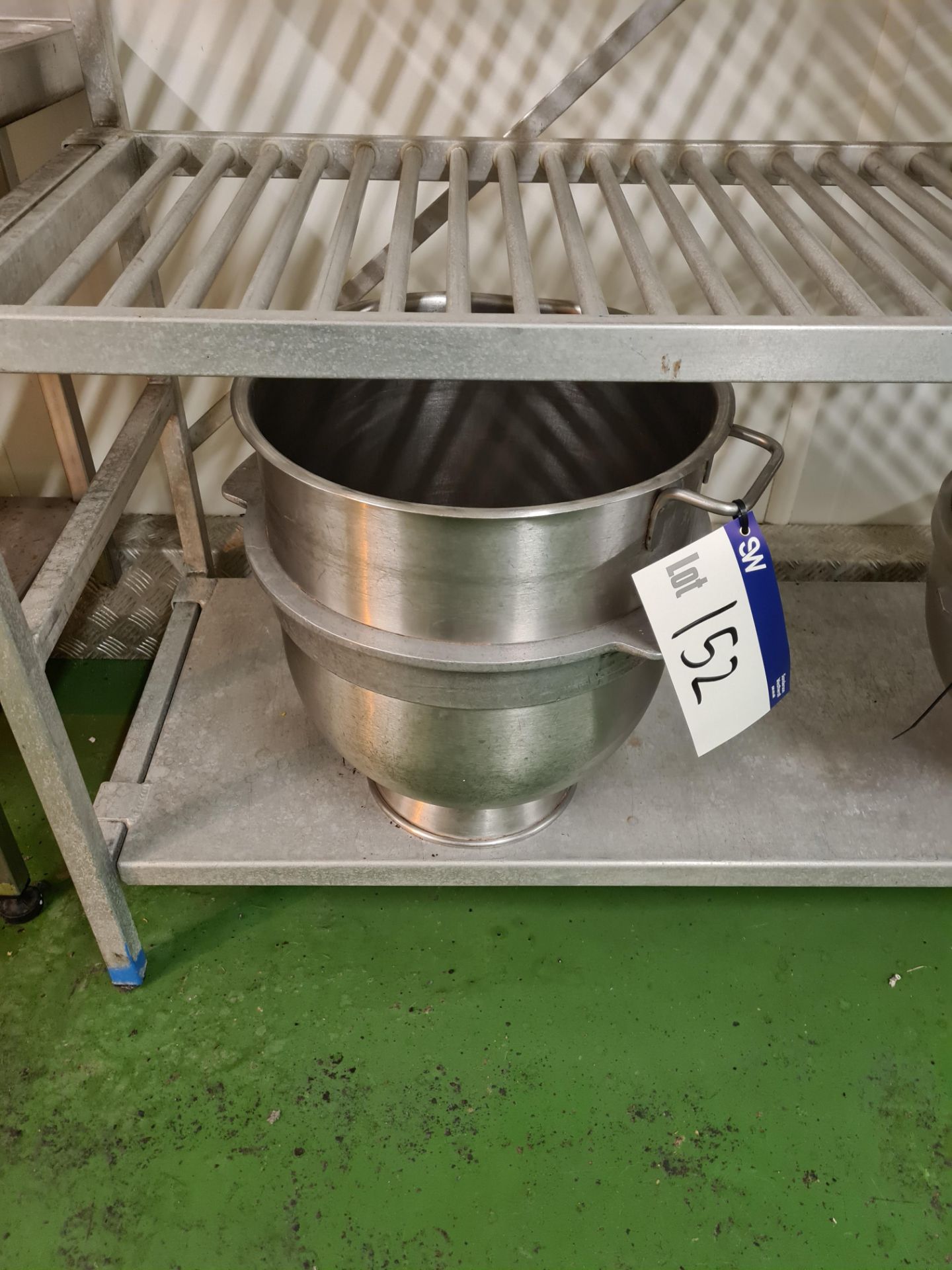 Stainless Steel Mixer Bowl, Approx. 0.4m Diameter x 0.45m Height