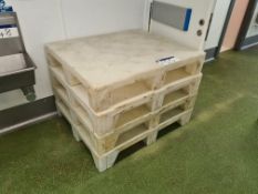 Four Plastic Pallets, Approx. 1.2m x 1m