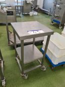 Stainless Steel Mobile Preperation Table, Approx. 0.5m x 0.5m x 0.9m