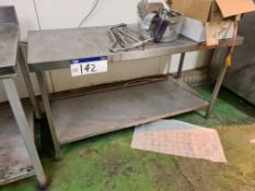 Stainless Steel Preperation Table, Approx. 1.5m x 0.65m x 0.85m