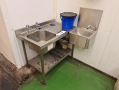 Stainless Steel Sink Unit and Stainless Steel Knee Operated Wall Mounted Sink Unit (Water and
