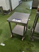 Stainless Steel Mobile Preperation Table, Approx. 0.5m x 0.5m x 0.7m