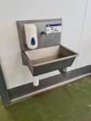 Stainless Steel Knee Operated Wall Mounted Sink (Water and Waste Pipes Needs Disconnecting and