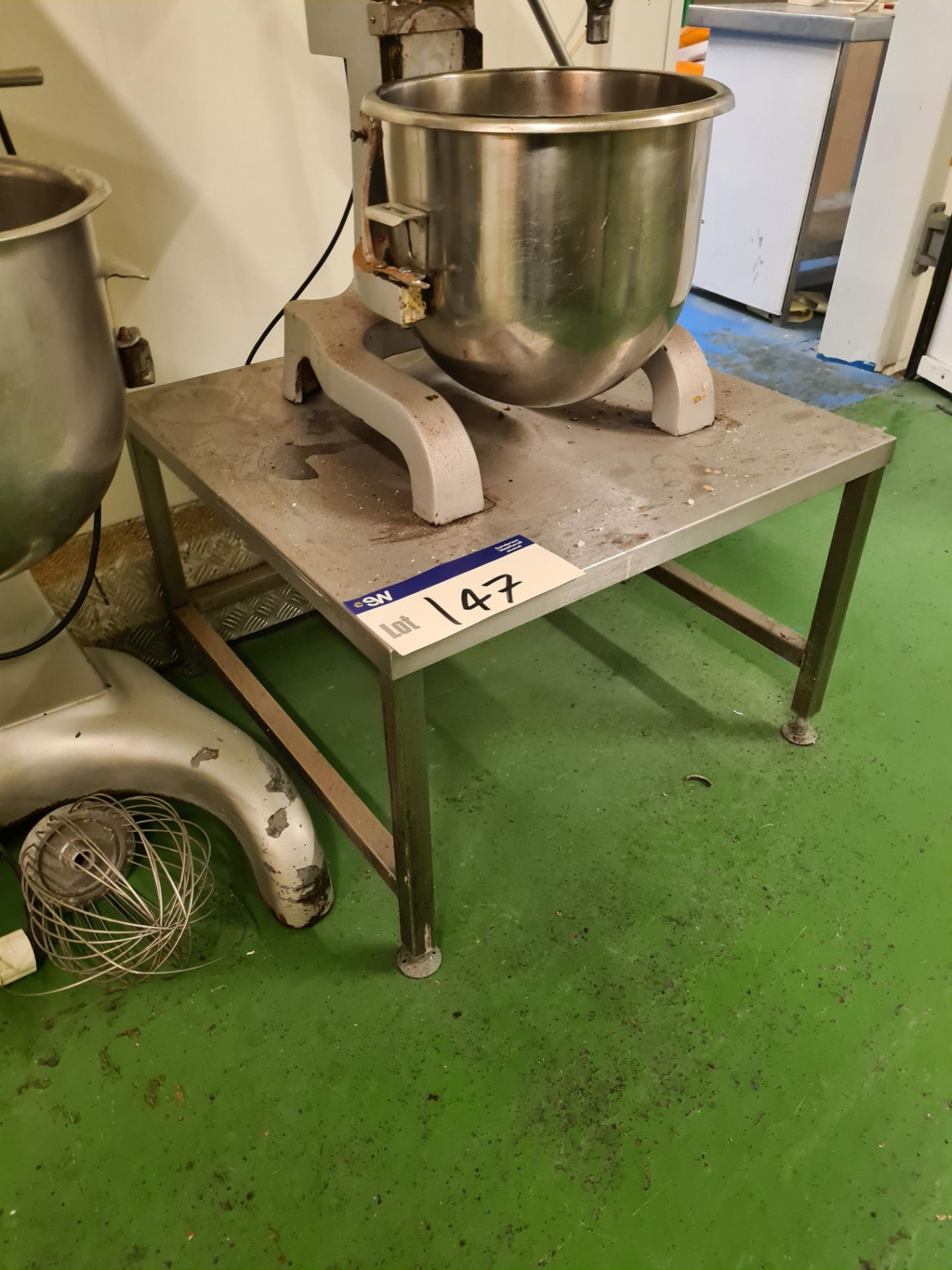 Stainless Steel Table, Approx. 0.7m x 0.7m x 0.4m