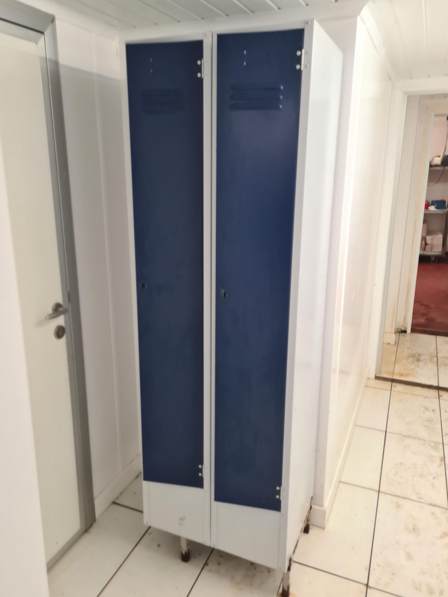 Ten Grey and Blue Metal Personal Lockers (No Keys) - Image 2 of 3