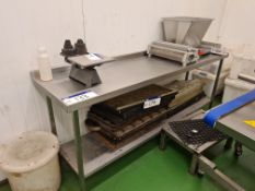 Stainless Steel Preperation Table, Approx. 2.2m x 0.6m x 0.9m