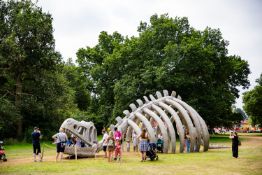 Illuminated fossil tunnel constructed from fiberglass 20m long 6m high. No longer illuminates but is