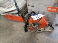 Stihl MS-500i Petrol Engine Chain Saw (subject to availability), purchased 2021Please read the