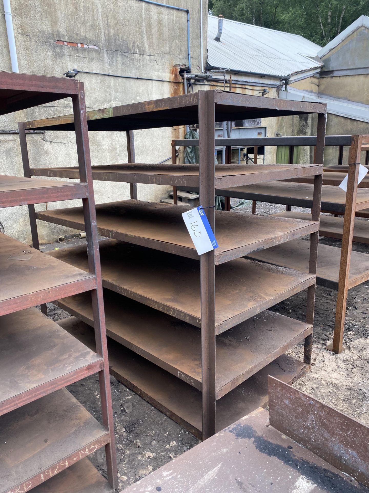 Single Bay Six Tier Steel Rack, approx. 2m wide (take out and loading charges £5 + VAT)Please read