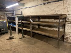 Three Tier Three Bay Rack, approx. 6m long overall (contents excluded) (take out and loading